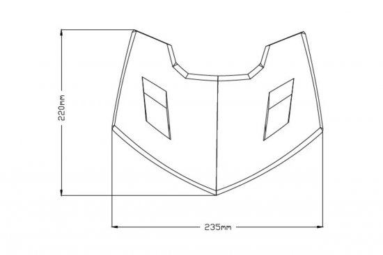 Frontal cover PUIG 1439J matt black