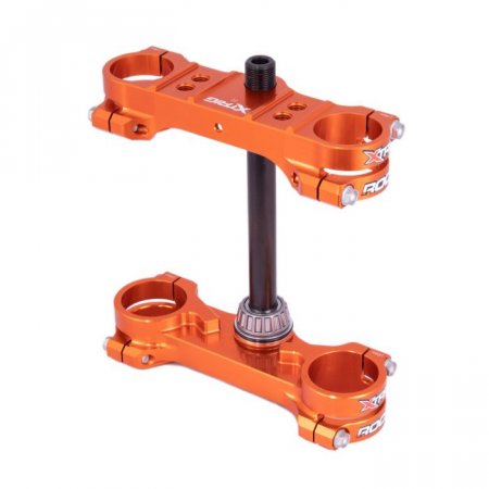 Triple clamp X-TRIG 40504007 ROCS TECH Oranžna