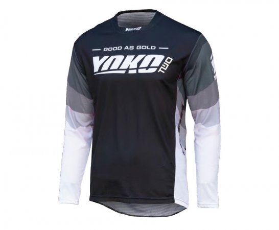 MX dres YOKO TWO black/white/grey S