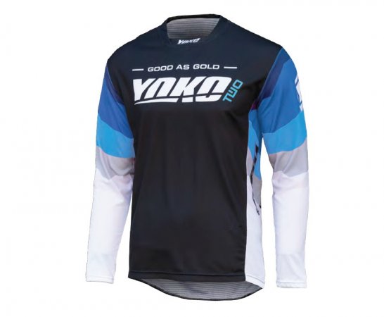 MX dres YOKO TWO black/white/blue M