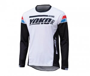 MX dres YOKO TRE white/black S