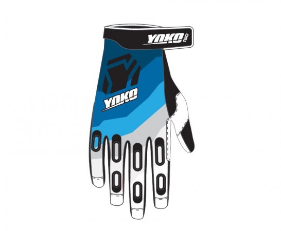 MX rokavice YOKO TWO black/white/blue XXL (11)