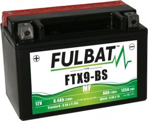 Akumulator brez vzdrževanja FULBAT FTX9-BS (YTX9-BS)