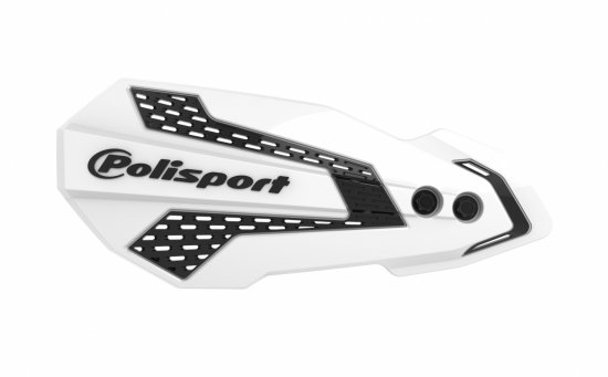 Handguard POLISPORT 8308200057 MX FLOW White / Black