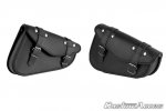 Leather saddlebag CUSTOMACCES APD001N DETROIT črna par