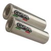 Dual slip-on exhaust GPR A.36.M3.INOX M3 Brushed Stainless steel including removable db killers and link pipes