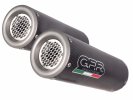 Dual slip-on exhaust GPR A.26.M3.PP M3 Brushed Stainless steel including removable db killers and link pipes