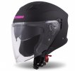 Jet helmet CASSIDA JET TECH black matt / violet logos M