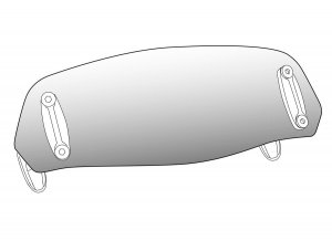 Multiadjustable visor PUIG 5853W fixed by screws prozorna